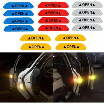 Pegatina de Puerta LEEPEE con Reflejo – Alerta de Entrada/Salida Automotriz