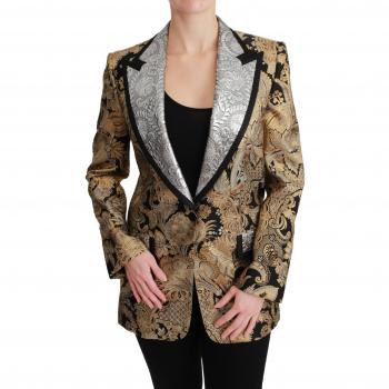 Dolce & Gabbana Black Gold Jacquard Blazer