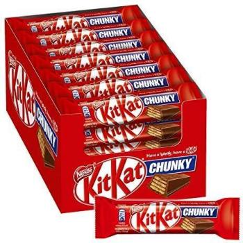 NESTLÉ KIT KAT CHUNKY CRUNCHY MILK CHOCOLATE COATED WAFER, 36 SNAX OF 40g EACH