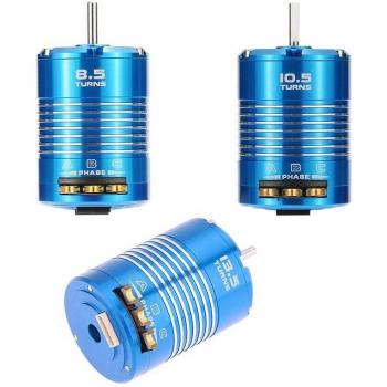 Moteur sans brosse 540 Sensored haut de gamme couleur bleue pour voiture RC 1/10 – 10.5T 3450KV