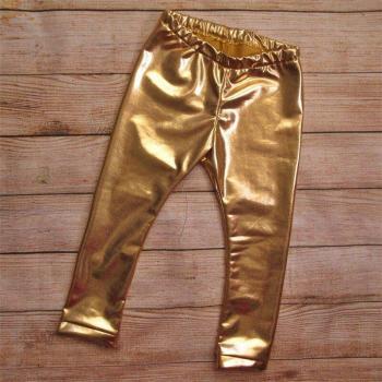Leggings Infantiles Dorados para Otoño e Invierno