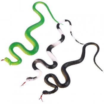 Faux Serpents Réalisme 3 pièces – Jouets Didactiques, Modèle Cognitif, Couleurs Assorties 22X1CM