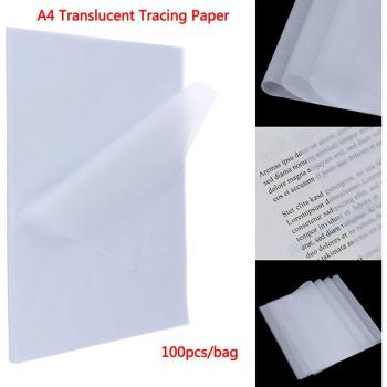 Pack de 100 Hojas A4 de Papel Translúcido para Transferencia de Dibujo