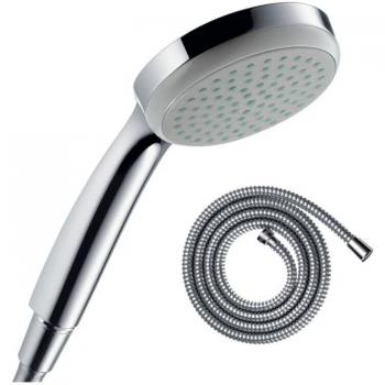 Rociador EcoSmart Croma 100 con Flexo Metaflex Cromado 1,60 m (Hansgrohe)