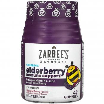 Zarbees, Gominolas de Saúco para Apoyo Inmunológico Infantil, A partir de 2 Años, Sabor Natural a Frutas, 42 Gomas
