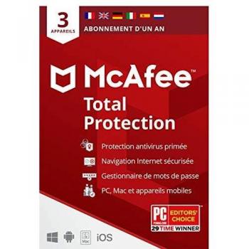 McAfee Total Protection 2022 3 Gerät 1 Jahr Virenschutz WebSchutz Code per Email