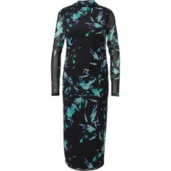 Comma Maxikleid mit Raffung und Viskosefutter