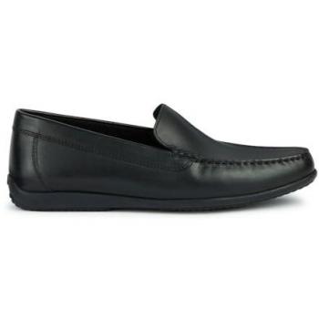 Geox Ascanio Black Leather Loafer, Size 45
