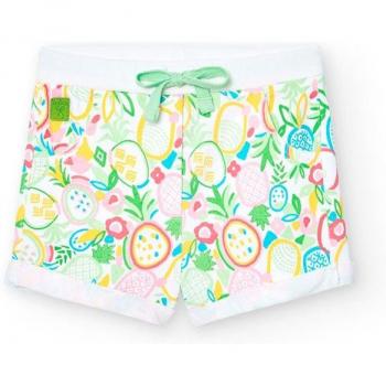 Bermudas estampadas de felpa para niña