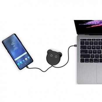 Cavo Retrattile USB-C Teddy per Carica e Sincronizzazione Nero