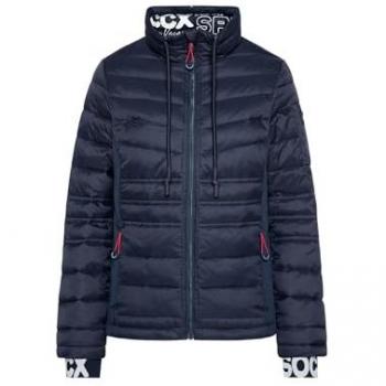 SOCCX Steppjacke im Ski-Design, Damen, blau, Gr. M