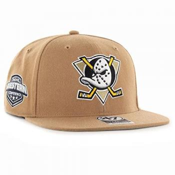 Snapback Cap „No Shot Captain“ – 47 Brand, Anaheim Ducks, Camel/Beige