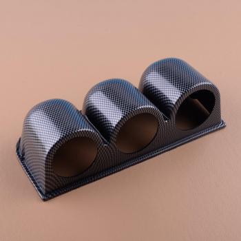 2 52mm Triple Hole Carbon Fiber Dash Gauge Pod
