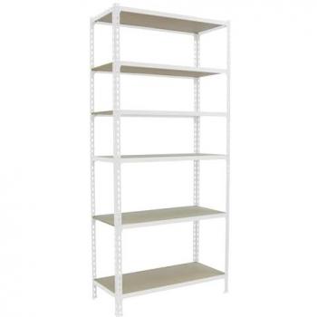 Estantería Simonrack 6 Placas – Sin Tornillos, Maderclick Mini 400 mm, Blanco/Madera