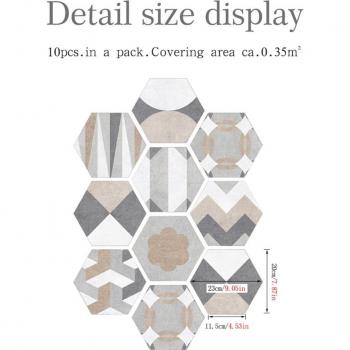 DIY Self-Adhesive Hexagon Wall Tiles