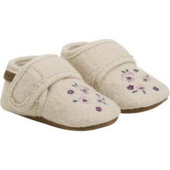 Pantofole in lana per bambini con motivo floreale