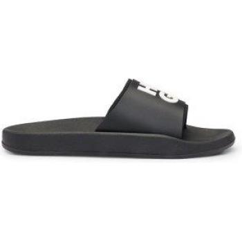 Chanclas HUGO Nil Slid negro y blanco