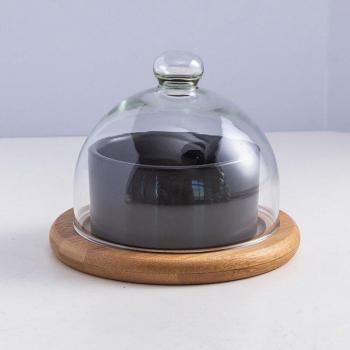 Household Snack and Cake Plate with Glass Cover