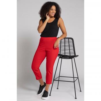 Pantaloni rossi Sienna, gamba stretta, tessuto elasticizzato, donna, taglia 50