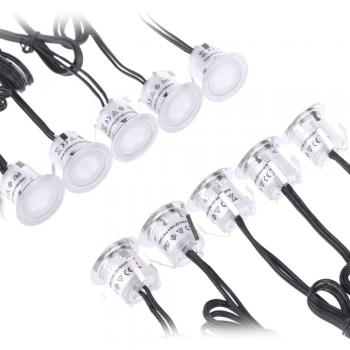 10PCS Waterproof 32mm LED Deck Lights 6W 500LM SMD2835 for Outdoor Garden Pathway Decor Underground Spotlight