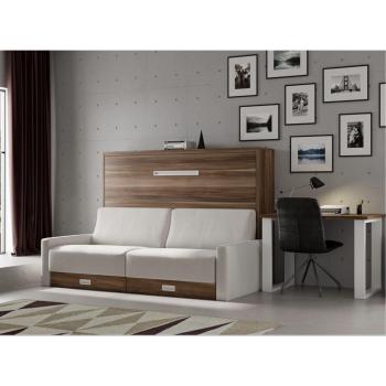 Modèle « Tendances » Lit‑Canapé 120x200 – Bleu Marine et Blanc
