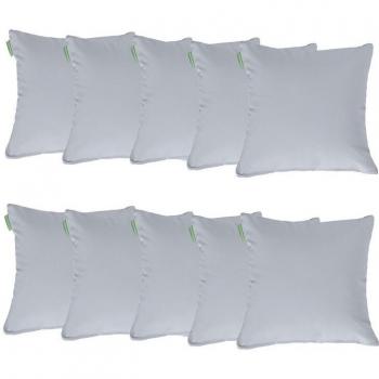 Coussin rotin pour meubles de jardin, 60x60 cm, set de 10 coussins de dossier gris – imperméable