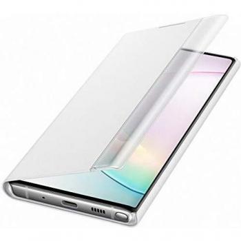 Étui en cuir Samsung Folio avec vue transparente Blanc pour Note 10 6,3 po