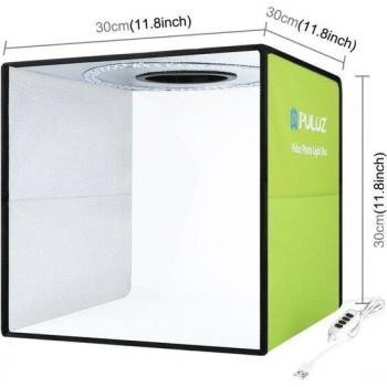 Caja de Estudio Fotográfico PULUZ Mini 30cm con 6 Fondos de Color