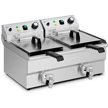 Friteuse électrique 2 bacs 11 l inox 6000 W