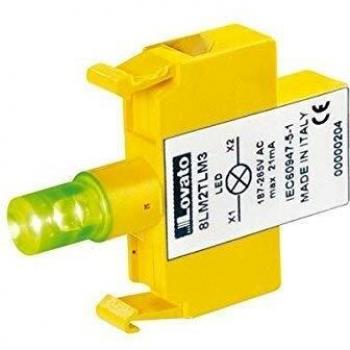 Lovato – Portalampada LED luce fissa 187 – 265 VAC Verde