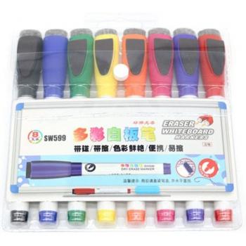 FineNib Magnetic Whiteboard Markers – 8 Colors with Eraser