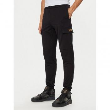 Pantalones Cargo Core Identity Negruzco L Casual Algodón EA7 8NPP67_PJVRZ