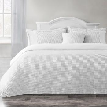 Velosso Classic Waffle Duvet Ensemble – Super King (Plain White)
