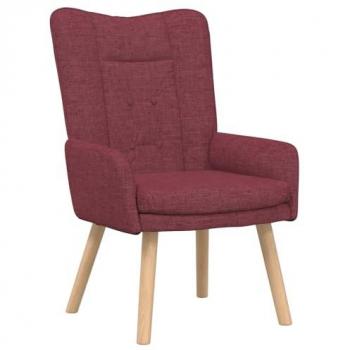 Chaise de Détente Tissu Bordeaux