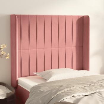 VidaXL Rosa Kopfteil mit Ohren 103x16x118/128 cm