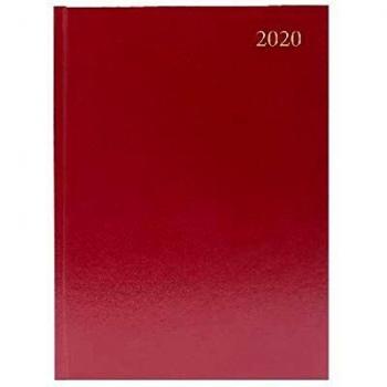 A5 Burgundy Daily Journal by Q Connect – 2020 Edition