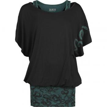 Serpent Noir 2‑en‑1 T‑Shirt – Black Premium by EMP (S à XXL, femme)