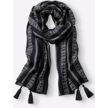Damen-Modeschal HEINE – Schwarz-Weiß Viskose-Tuch – Size 0