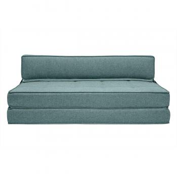 Letto poltrona 2 posti KATY tessuto grigio-verde