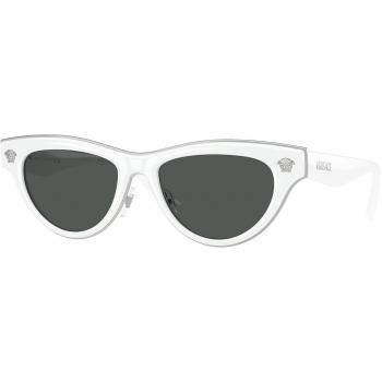 Versace Donna VE2273 314/87 Occhiali da sole Metallo Bianco Grigio Cat Eye Normale