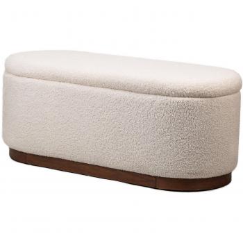 Banc Nordlys blanc 40x40x100cm avec rangement