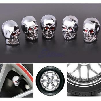 5Pc Skull Valve Stem Covers