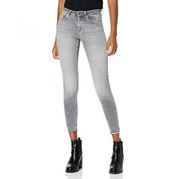 ONLY Damen Onlblush Mellem Ank Raw Jns Rea0918 Noos Jeans, Grau