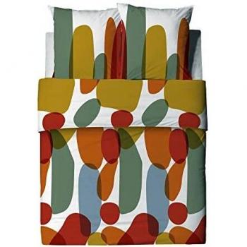 Les Ateliers du Linge Parure de lit Jopline Fresh avec 4 Housses de Couette et taie(s) d'oreiller unie