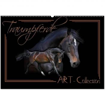 Traumpferde-ART-Collection (Wandkalender 2025 DIN A2 quer) CALVENDO Monatskalender