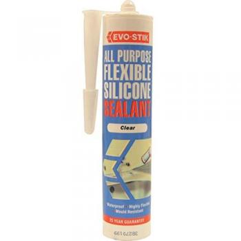 EVO-STIK 112896 All Purpose Flex Silicone Sealant Clear C20