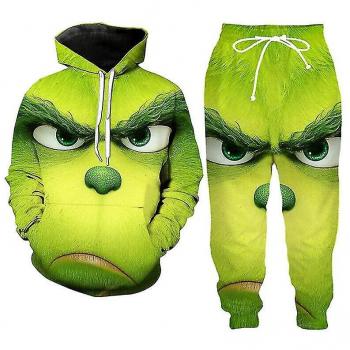 Tops + pantalon Grinch 3D Print, Noël, 5XL