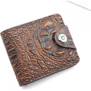 Cartera de hombre con cierre, espacio para tarjetas y bolsillo para monedas