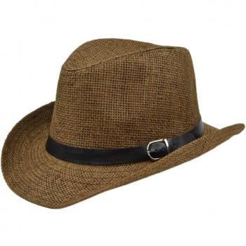 Chapeau de Cowboy Unisexe Pliable 56-58cm Bord Incurvé