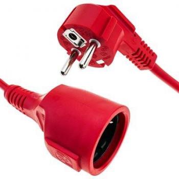 Schuko Male to Female 15m Red Power Cable – Bematik
